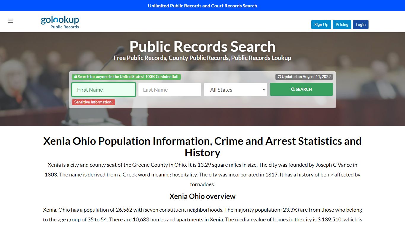 Xenia Public Records, Xenia Court Records